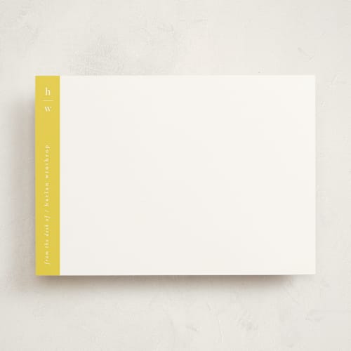 This is a lemonade personalized stationery thank you cards with standard by Alexandra Cohn called sidebar printing on signature in 5x7