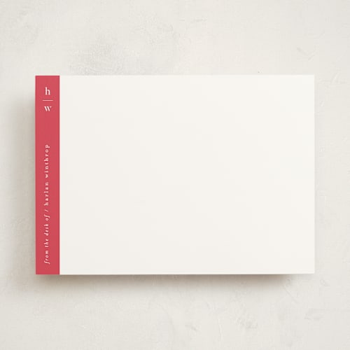 This is a convertible personalized stationery thank you cards with standard by Alexandra Cohn called sidebar printing on signature in 5x7