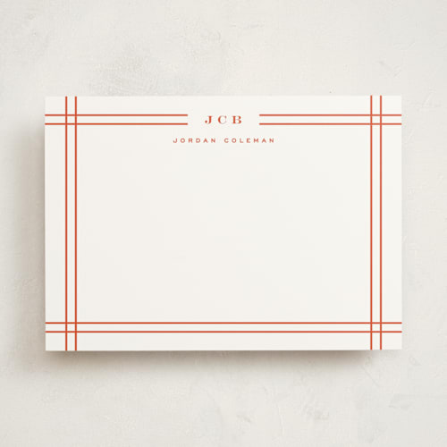 This is a deadline personalized stationery thank you cards with standard by Yuliya Evseeva called modern lines printing on signature in 5x7