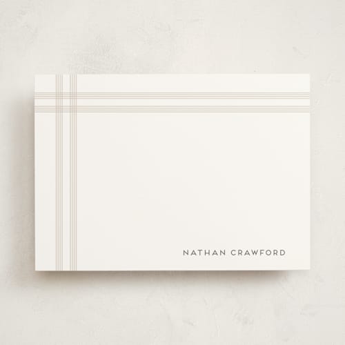 This is a sand personalized stationery thank you cards with standard by Jenny Millington called framed printing on signature in 5x7