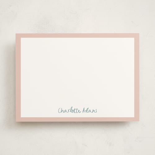 This is a cotton candy personalized stationery thank you cards with standard by Ani Somi called crayon writing printing on signature in 5x7
