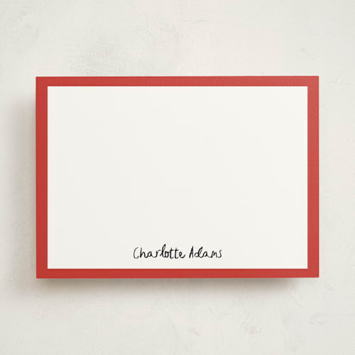 This is a candy cane personalized stationery thank you cards with standard by Ani Somi called crayon writing printing on signature in 5x7