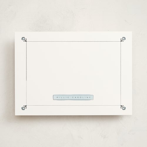 This is a sky personalized stationery thank you cards with standard by Corrie Autrey called simply sweet note printing on signature in 5x7