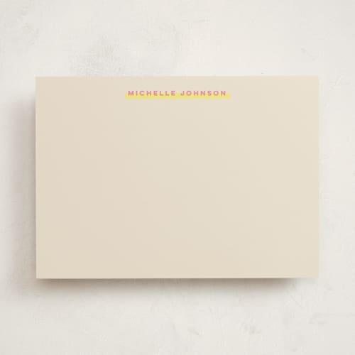This is a lemon personalized stationery thank you cards with standard by elithing called highlight printing on signature in 5x7