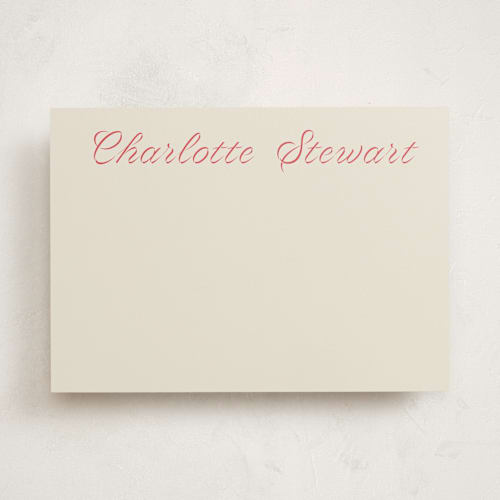 This is a tomato personalized stationery thank you cards with standard by Megan Davis called blue ribbon printing on signature in 5x7