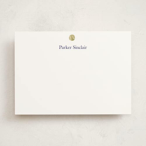 This is a ice personalized stationery thank you cards with standard by Teju Reval called sportsy tennis printing on signature in 5x7