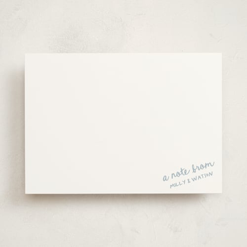 This is a sky personalized stationery thank you cards with standard by Jelena Vuletic called imprint printing on signature in 5x7