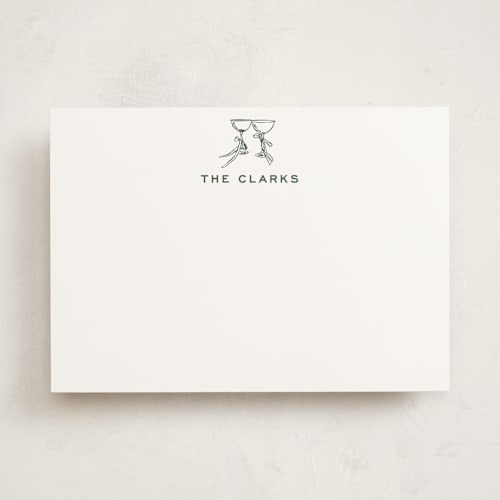 This is a sorbetto personalized stationery thank you cards with standard by Megan Davis called campania printing on signature in 5x7