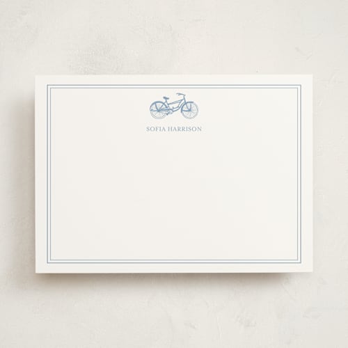 This is a sky personalized stationery thank you cards with standard by Pinky Diamond Studio called pedal press printing on signature in 5x7