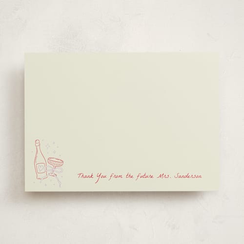 This is a wisteria personalized stationery thank you cards with standard by Ashlee Townsend called celebration printing on signature in 5x7