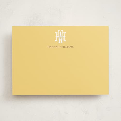 This is a butter personalized stationery thank you cards with standard by Jenna Holcomb called butter printing on signature in 5x7