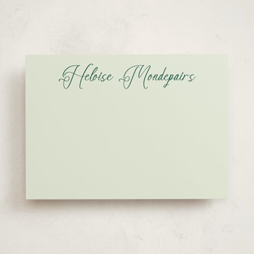 This is a zuchini personalized stationery thank you cards with standard by Pati Cascino called sandalo printing on signature in 5x7