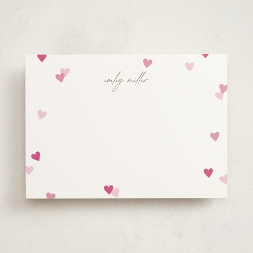 This is a cotton candy personalized stationery thank you cards with standard by Pixel and Hank called confetto printing on signature in 5x7