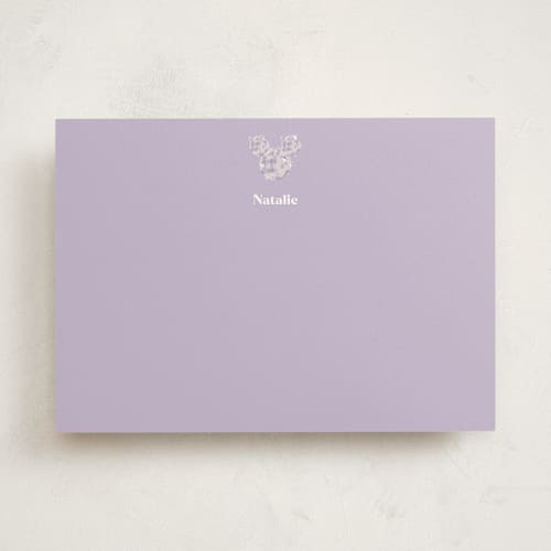 This is a lavender personalized stationery thank you cards with standard by CDesignbychen called you make the class shimmer printing on signature in 5x7