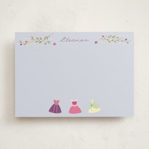 This is a pool personalized stationery thank you cards with standard by JeAnna Casper called princess party printing on signature in 5x7