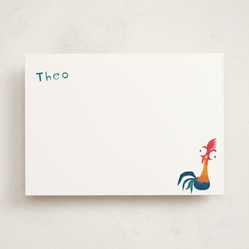 This is a cotton personalized stationery thank you cards with standard by Kristen Knechtel called disney's moana hei hei printing on signature in 5x7