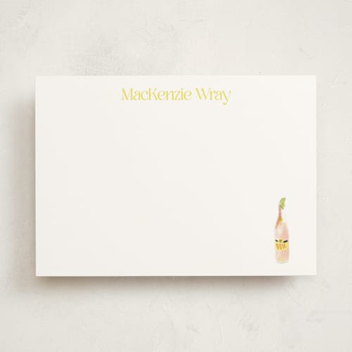 This is a lemon personalized stationery thank you cards with standard by Baumbirdy called ranch water printing on signature in 5x7