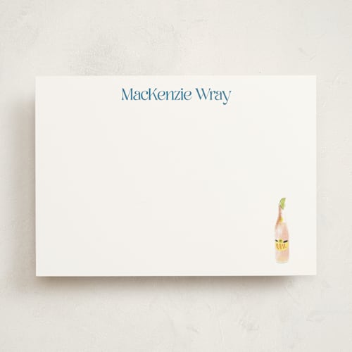 This is a ice personalized stationery thank you cards with standard by Baumbirdy called ranch water printing on signature in 5x7