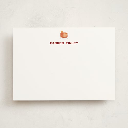 This is a campari personalized stationery thank you cards with standard by Baumbirdy called negroni printing on signature in 5x7