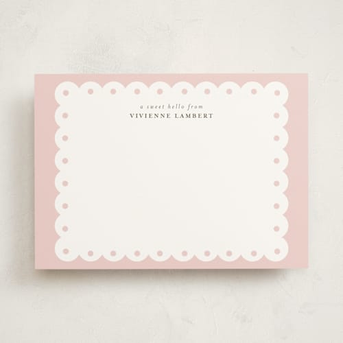 This is a blush personalized stationery thank you cards with standard by Shirley Lin Schneider called southern charm printing on signature in 5x7