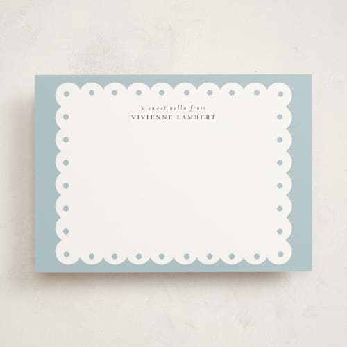 This is a slate personalized stationery thank you cards with standard by Shirley Lin Schneider called southern charm printing on signature in 5x7