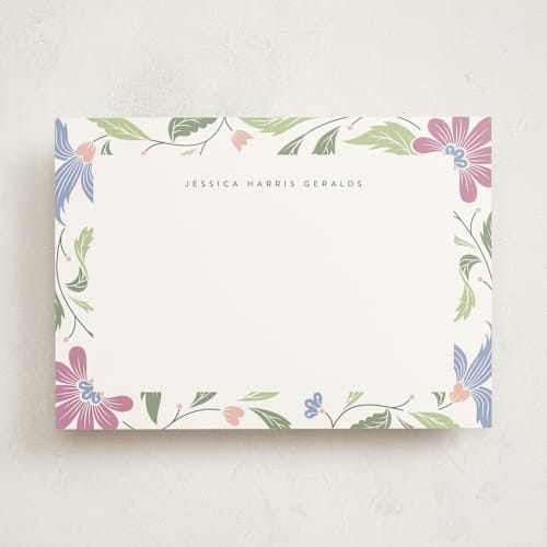 This is a march personalized stationery thank you cards with standard by letterfix called spring day printing on signature in 5x7