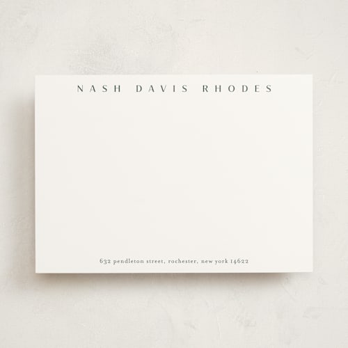 This is a spruce personalized stationery thank you cards with standard by Stacey Meacham called letterhead printing on signature in 5x7