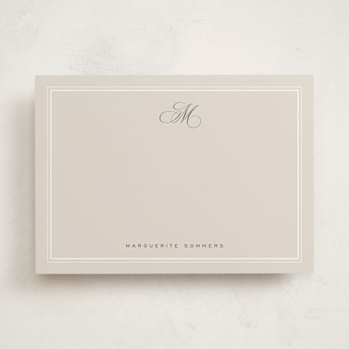 This is a steel personalized stationery thank you cards with standard by chocomocacino called giaourti printing on signature in 5x7