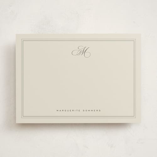 This is a fog personalized stationery thank you cards with standard by chocomocacino called giaourti printing on signature in 5x7