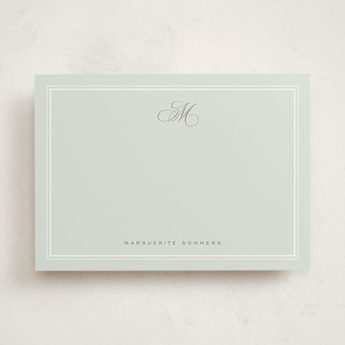 This is a robin’s egg personalized stationery thank you cards with standard by chocomocacino called giaourti printing on signature in 5x7