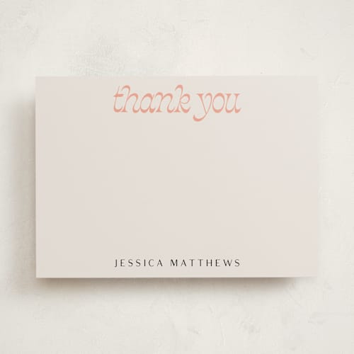 This is a sunset personalized stationery thank you cards with standard by Lissabeth Anglin called nomads printing on signature in 5x7