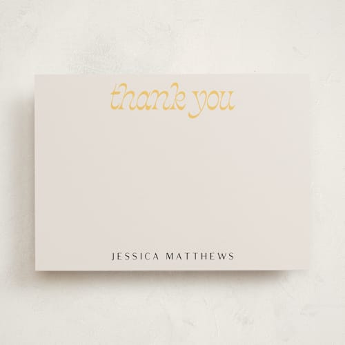 This is a lemonade personalized stationery thank you cards with standard by Lissabeth Anglin called nomads printing on signature in 5x7