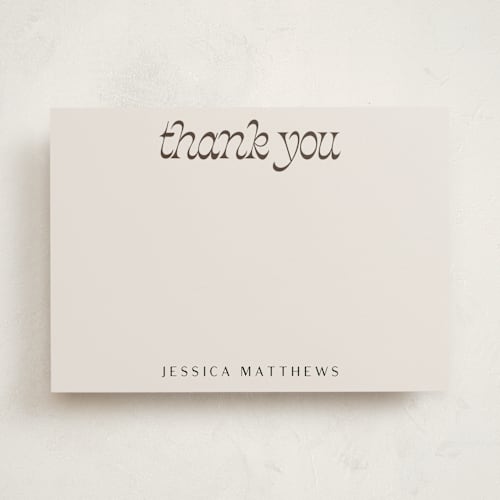 This is a smokeshow personalized stationery thank you cards with standard by Lissabeth Anglin called nomads printing on signature in 5x7
