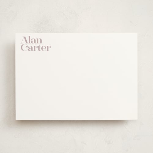 This is a cloudy personalized stationery thank you cards with standard by Lori Wemple called simple bold name printing on signature in 5x7