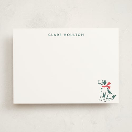 This is a evergreen personalized stationery thank you cards with standard by Megan Davis called pawfect printing on signature in 5x7