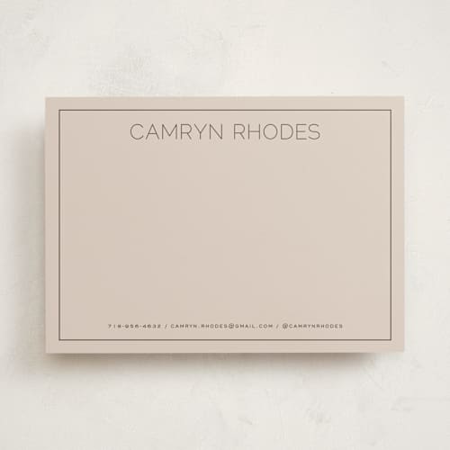 This is a ginger personalized stationery thank you cards with standard by Hooray Creative called sans serif printing on signature in 5x7