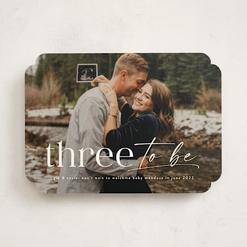 This is a flour pregnancy announcements with standard by Lea Delaveris called three to be printing on signature in standard
