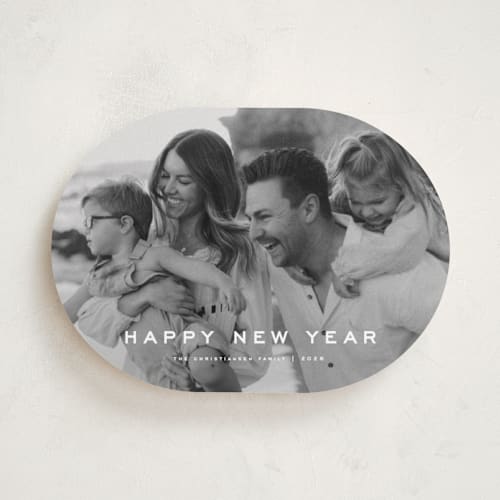 This is a cloud new year photo cards with standard by Wildfield Paper Co called olympus printing on recycled smooth signature in standard