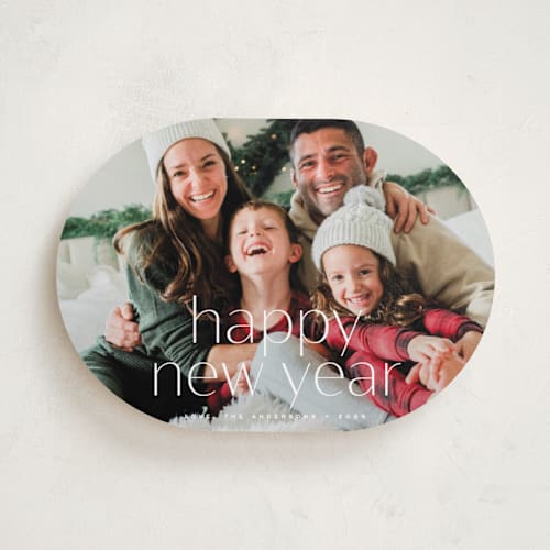 This is a snow holiday photo cards with standard by MC Designs called twinkle printing on recycled smooth signature in standard