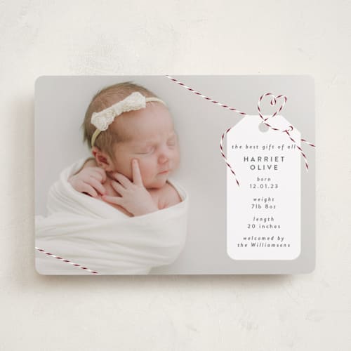 This is a berry babys first christmas with standard by Hudson meet Rose called best gift printing on recycled smooth signature in standard