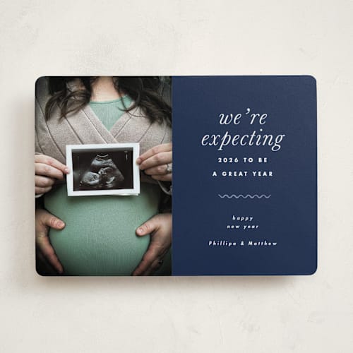 This is a ocean babys first christmas with standard by Corinne Malesic called expecting printing on recycled smooth signature in standard