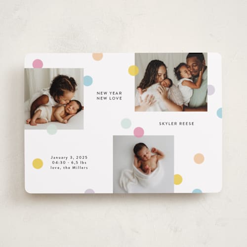 This is a marshmallow babys first christmas with standard by Yuliya Evseeva called new big love printing on recycled smooth signature in standard