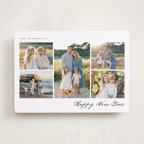 This is a chestnut photo christmas cards with standard by Wildfield Paper Co called drift printing on recycled smooth signature in standard