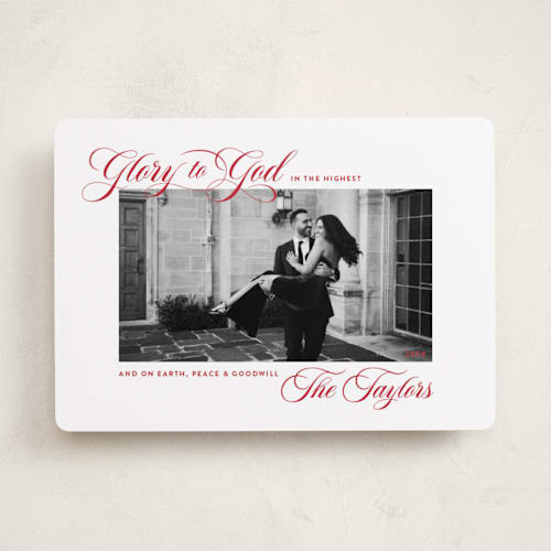 This is a ruby photo christmas cards with standard by Alston Foster called the highest printing on recycled smooth signature in standard