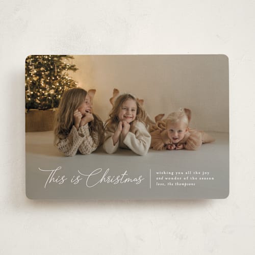 This is a frost photo christmas cards with standard by Heather Schertzer called this is christmas printing on recycled smooth signature in standard