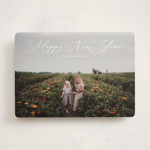 This is a frost photo christmas cards with standard by Erica Krystek called charming script printing on recycled smooth signature in standard