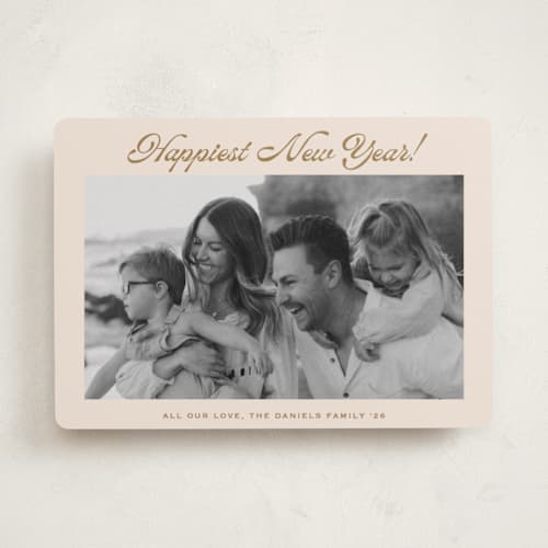 This is a butterscotch photo christmas cards with standard by Carolyn MacLaren called having fun printing on recycled smooth signature in standard