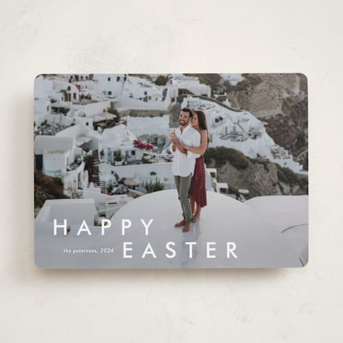 This is a cotton easter photo cards with standard by Stacey Meacham called happy moments printing on recycled smooth signature in standard