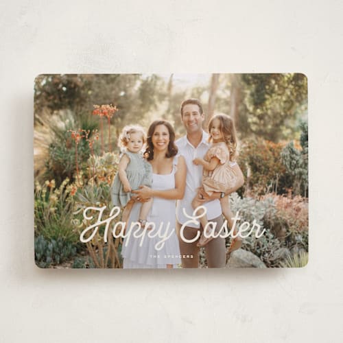 This is a lily easter photo cards with standard by Alexandra Cohn called nostalgic printing on recycled smooth signature in standard
