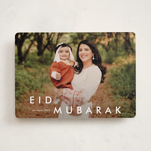 This is a cotton eid cards with standard by Stacey Meacham called happy moments printing on recycled smooth signature in standard